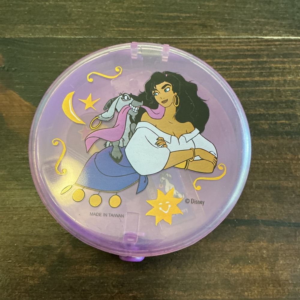 Vintage 1996 Disney Hunchback of Notre Dame Esmeralda Purple Stationery Set Case